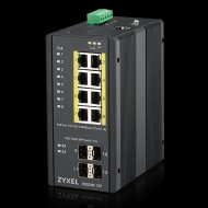 ZYXEL RGS200-12P, 12 Port managed PoE Switch, 240 Watt PoE, DIN Rail, IP30, 12-58V DC , 